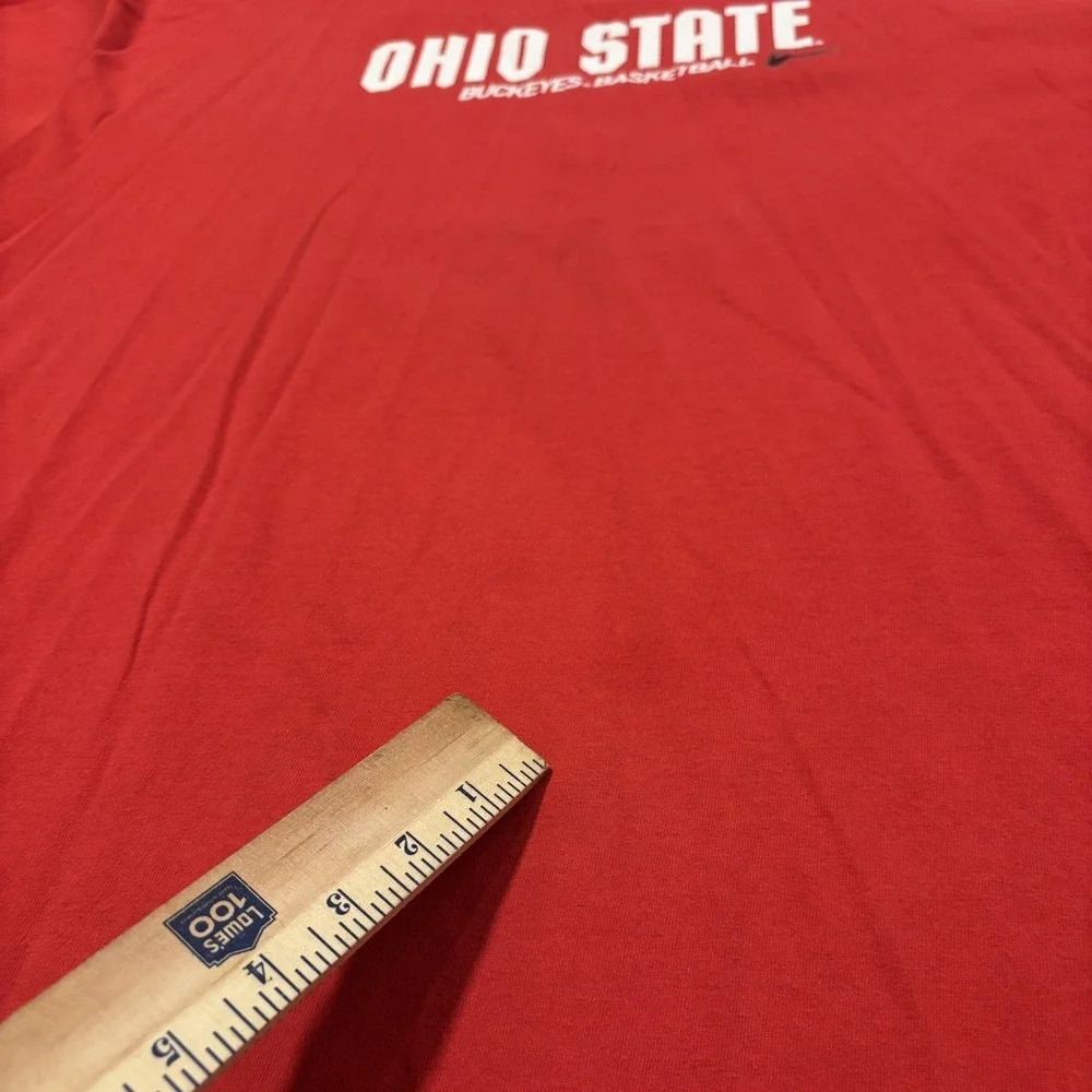 VTG Ohio State Buckeyes Basketball T-Shirt Men's‎ 2XL Nike Team Double Sided Tee